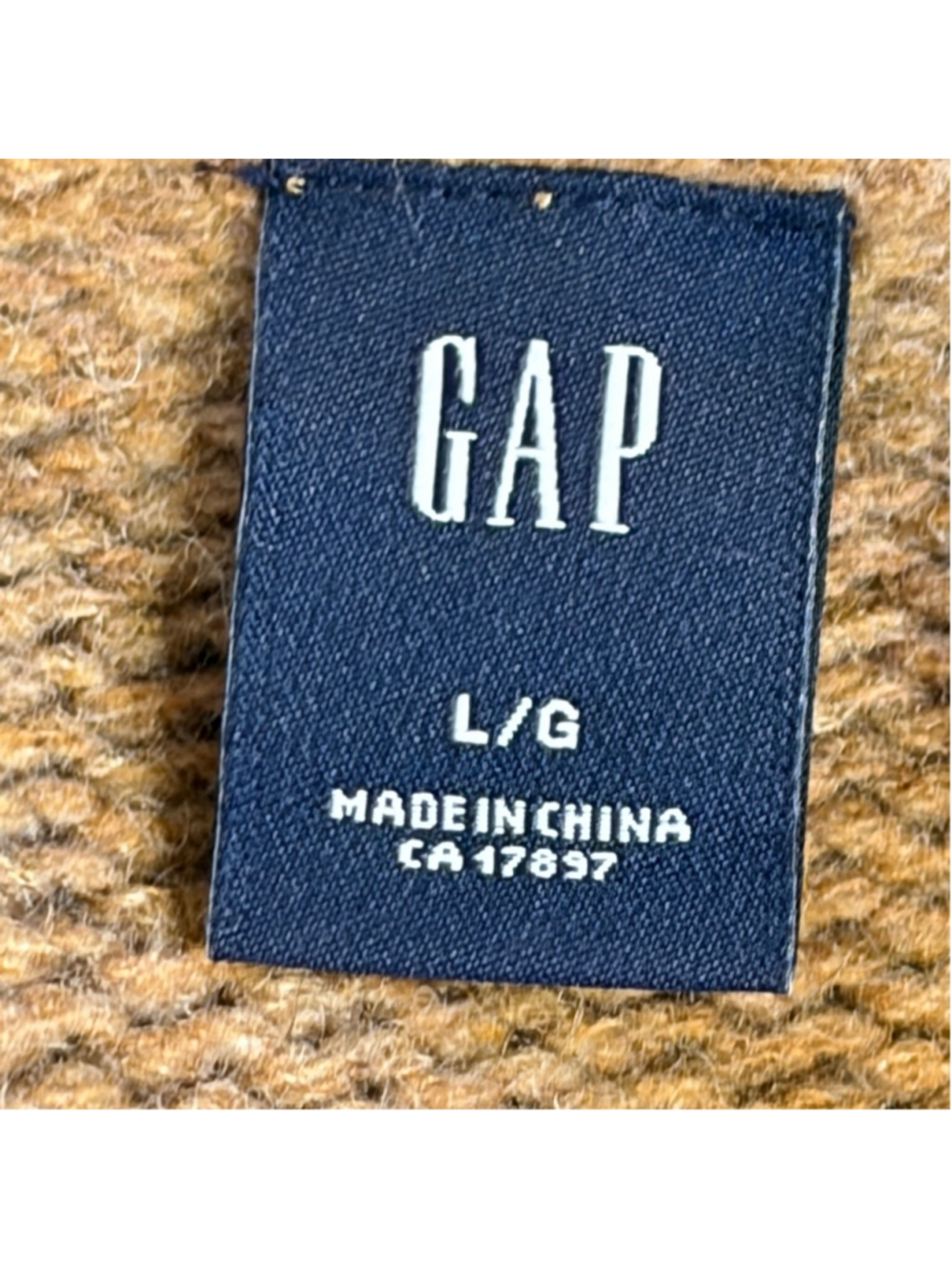 GAP Brown Fair Isle Lambswool Cardigan Women’s Large Button Front V-Neck Pockets - Picture 8 of 12